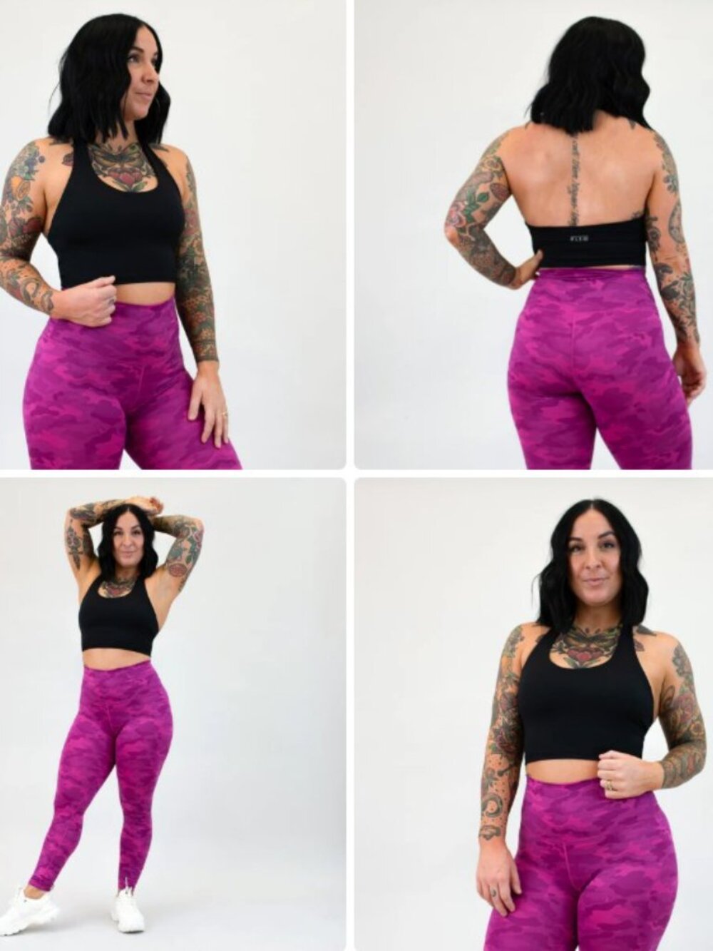 Fleo Black Halter Crop Top Bra